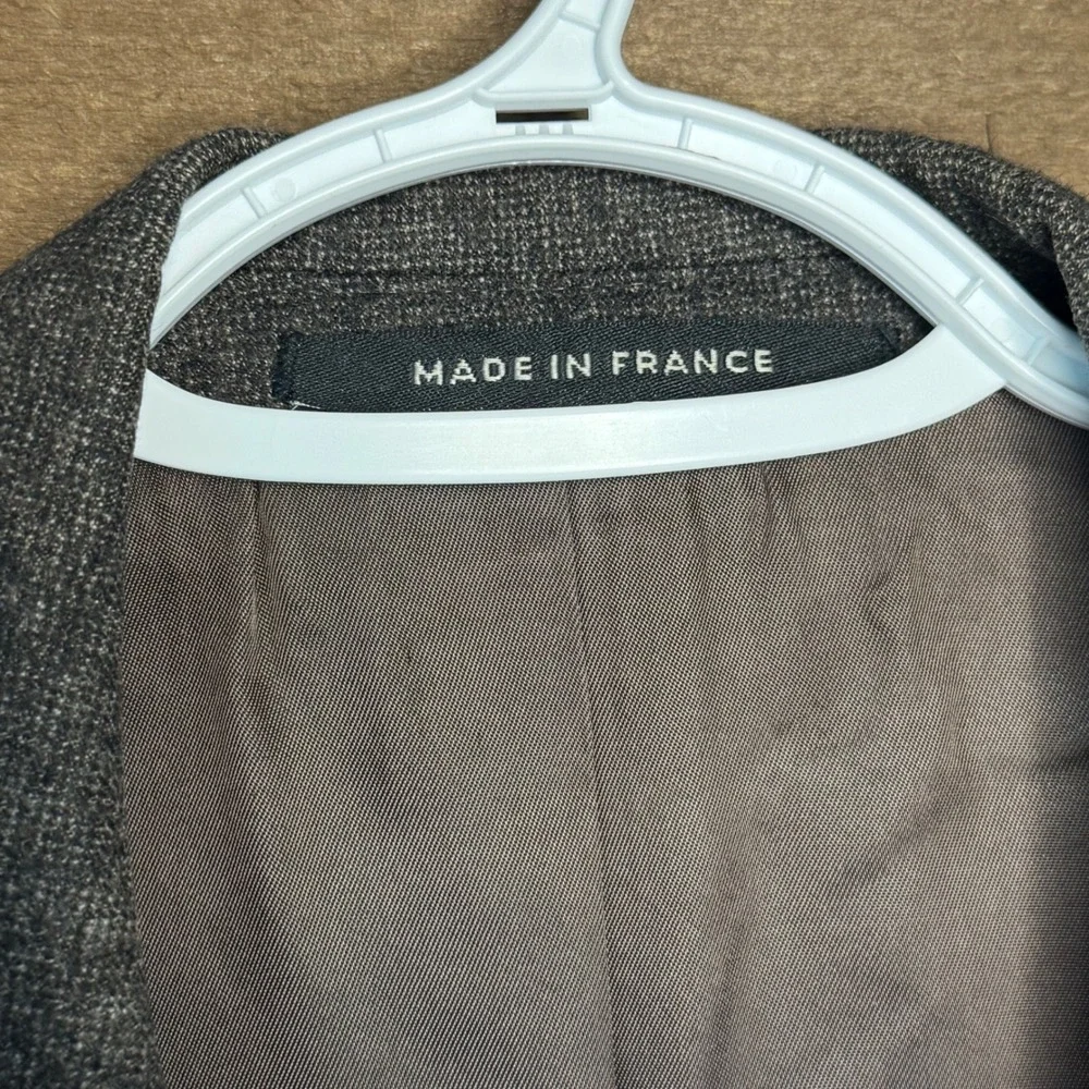 Yves Saint Laurent Mens 100% Wool Blazer Jacket Made in France Charcoal Grey 40R